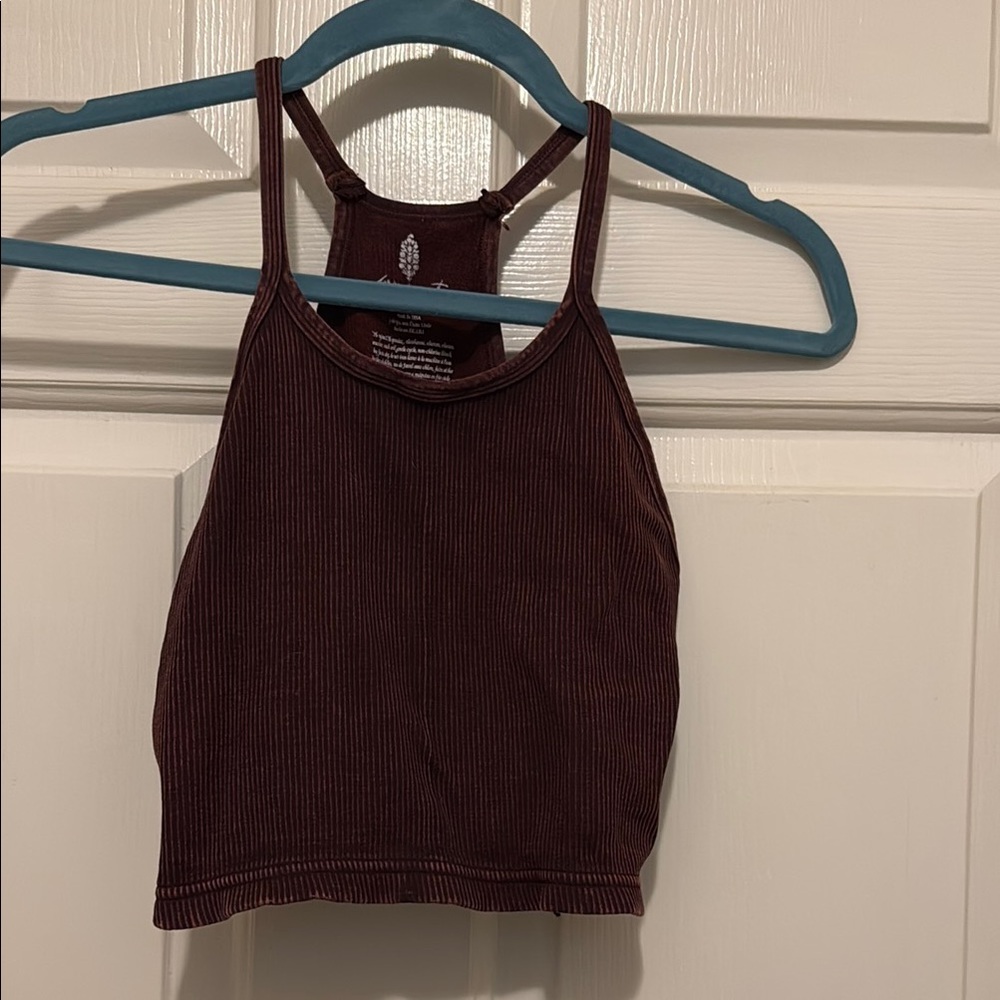 Happiness Runs Ribbed Tank Top - Picture 1 of 2